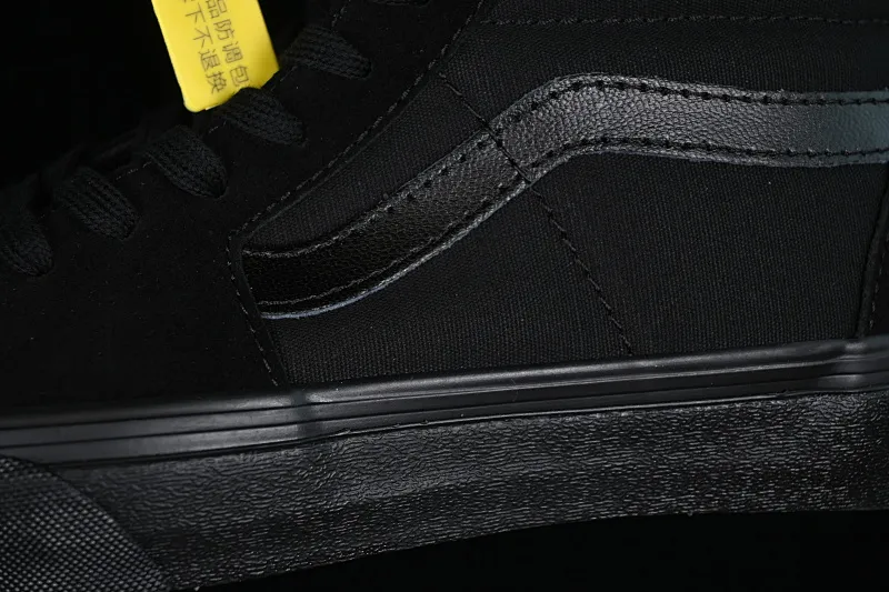 All categories Vans Vans series Vans Hi Vans high-top Vans Sk8-Hi Vans official Black Warrior high-top classic pure black casual canvas shoes VN000D5IBKA